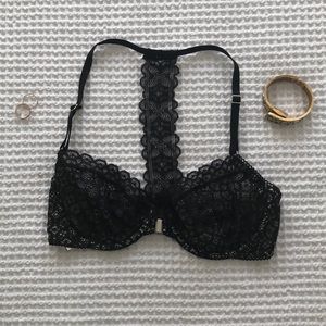 Black lace Victoria’s Secret unlined bra (NWOT)